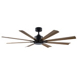 Size Matters Smart Ceiling Fan - Matte Black / Distressed Koa / Distressed Koa