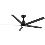 Smooth Smart Ceiling Fan with Color-Select Light - Matte Black / Matte Black / Opal