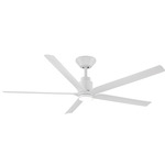 Smooth Smart Ceiling Fan with Color-Select Light - Matte White / Matte White / Opal