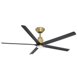 Smooth Smart Ceiling Fan with Color-Select Light - Soft Brass / Matte Black / Opal