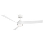 Chill Ceiling Fan with Color-Select Light - Matte White