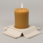 Noor Pillar Candle Holder - Bone
