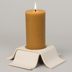 Noor Pillar Candle Holder - Bone