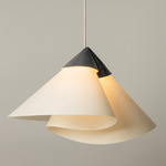 Shayd Warm Dim Pendant - Graphite / Lantern White Parchment