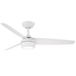 Ferris Smart Ceiling Fan with Color-Select Light - Matte White / Matte White