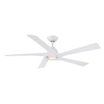 Zeke Smart Ceiling Fan with Color-Select Light - Matte White / Matte White