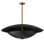 Vesta Pendant - Black / French Gold