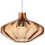 Ray Dance Disc Pendant - Brushed Aluminum / Ember