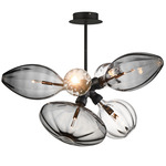 Ray Dance Cluster Pendant - Black / Smoke / Clear