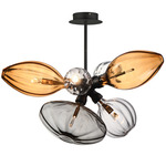Ray Dance Cluster Pendant - Black / Smoke / Ember