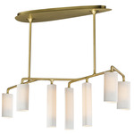 Tropo Linear Pendant - Vintage Brass / White