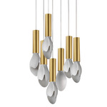 Burgeon Multi-Light Pendant - Natural Aged Brass / White