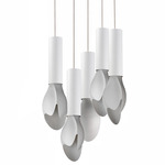 Burgeon Multi-Light Pendant - White / White