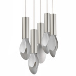 Burgeon Multi-Light Pendant - Satin Nickel / White