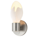 Burgeon Wall Light - Satin Nickel / White