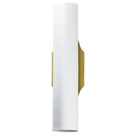 Tropo Wall Sconce - Vintage Brass / White