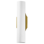 Tropo Wall Sconce - Vintage Brass / Ribbed White