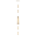 Stream Cascade Multi-Light Pendant - White / Bisque Matte White