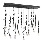 Secret Garden Linear Multi Light Pendant - Black / Optic Haze