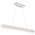 Verve Color-Select Linear Pendant - Stainless Steel / Clear Radiance Crystal