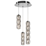 Verve Color-Select Round Multi-Light Pendant - Stainless Steel / Clear Radiance Crystal
