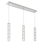 Verve Color-Select Linear Multi-Light Pendant - Stainless Steel / Clear Radiance Crystal