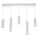 Verve Color-Select Linear Multi-Light Pendant - Stainless Steel / Clear Radiance Crystal
