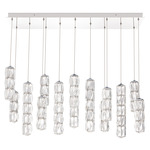 Verve Color-Select Linear Multi-Light Pendant - Stainless Steel / Clear Radiance Crystal