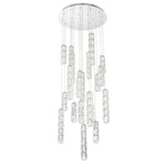 Verve Color-Select Round Multi-Light Pendant - Stainless Steel / Clear Radiance Crystal