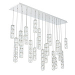 Verve Color-Select Linear Multi-Light Pendant - Stainless Steel / Clear Radiance Crystal
