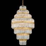 Alina Chandelier - Heirloom Gold / Optic Crystal