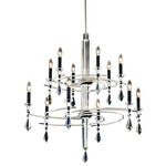Tempest Chandelier - Silver / Clear Radiance Crystal