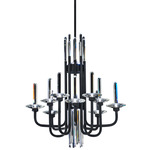 Calliope Color-Select Chandelier - Black / Optic Crystal