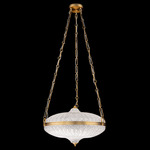Roma Color-Select Pendant - Aged Brass / Optic Crystal