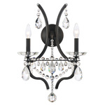 Adley Wall Sconce - Ferro Black / Clear Radiance Crystal