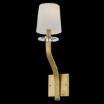 Catalena Pleated Shade Wall Sconce - Heirloom Gold / Clear Radiance Crystal