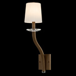 Catalena Pleated Shade Wall Sconce - Textured Bronze / Clear Radiance Crystal