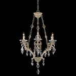 Tamerlaine Chandelier - Antique Silver  / Clear Radiance Crystal