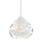 Happy Kiss FreeJack Pendant - Overstock - Satin Nickel / Opaline