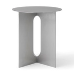 Androgyne Metal Side Table - Overstock - Brushed Steel / Steel