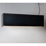 Light Three Linear Pendant with End Feed - White / Natural Black