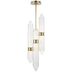 Langston Pendant - Floor Model - Plated Brass / Clear