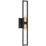 Tyne Wall Light - Black / Antique Brushed Brass