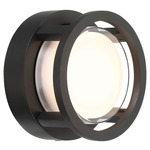 Spoke Outdoor Wall Light - Black / Clear