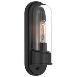 Magnolia Outdoor Wall Light - Black / Clear