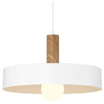 Slate Pendant - White / Wood Grain