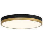 Coco Ceiling Light - Black / Antique Brushed Brass / White
