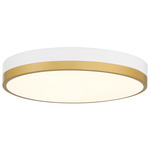 Coco Ceiling Light - White / Antique Brushed Brass / White