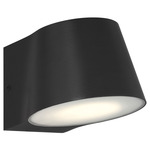 Ry Outdoor Wall Light - Black / Frosted