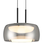 Chloe Pendant - Matte Black / Smoke